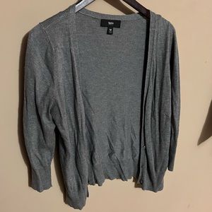 Mossimo size M gray 3/4 sleeve button down cardigan